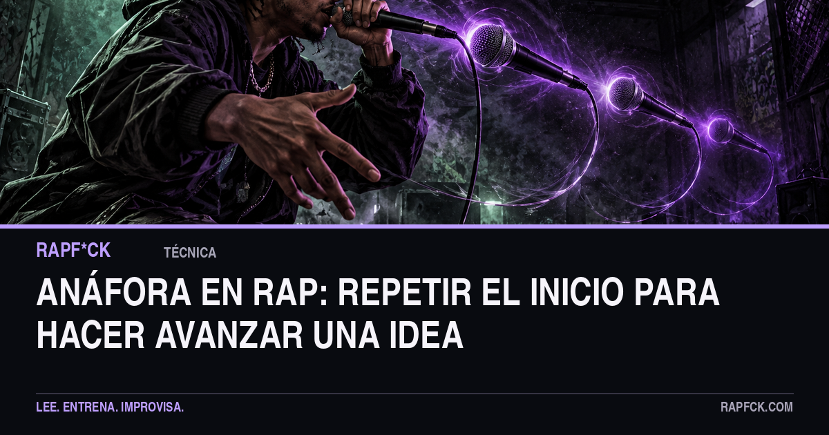 Anáfora en rap: repetir el inicio para hacer avanzar una idea