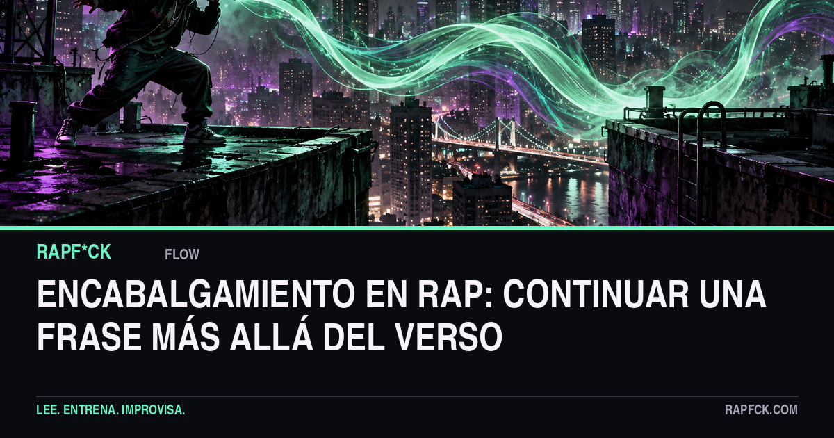 Encabalgamiento en rap: continuar una frase más allá del verso