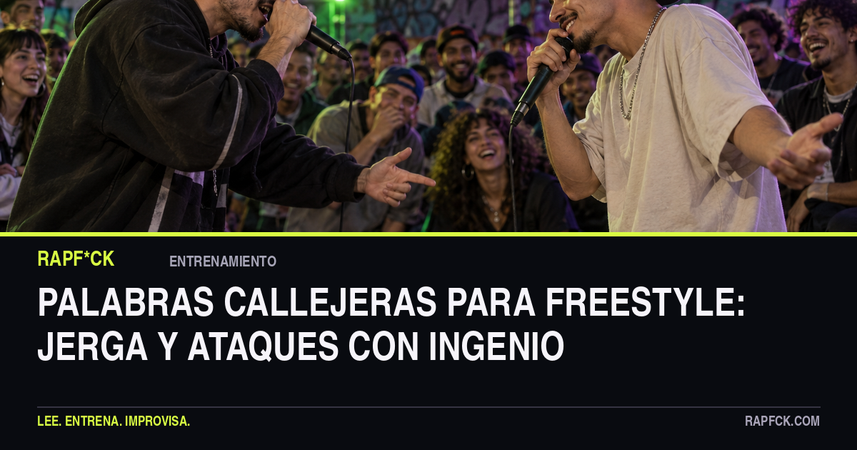 Palabras callejeras para freestyle: jerga y ataques con ingenio