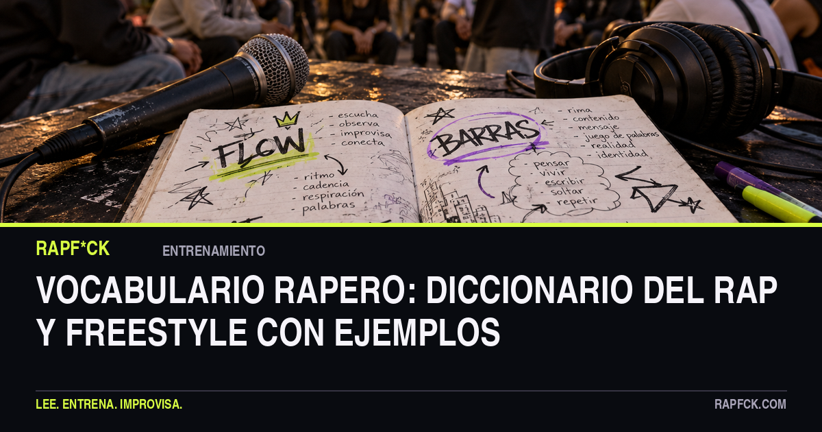 Vocabulario rapero: diccionario del rap y freestyle con ejemplos